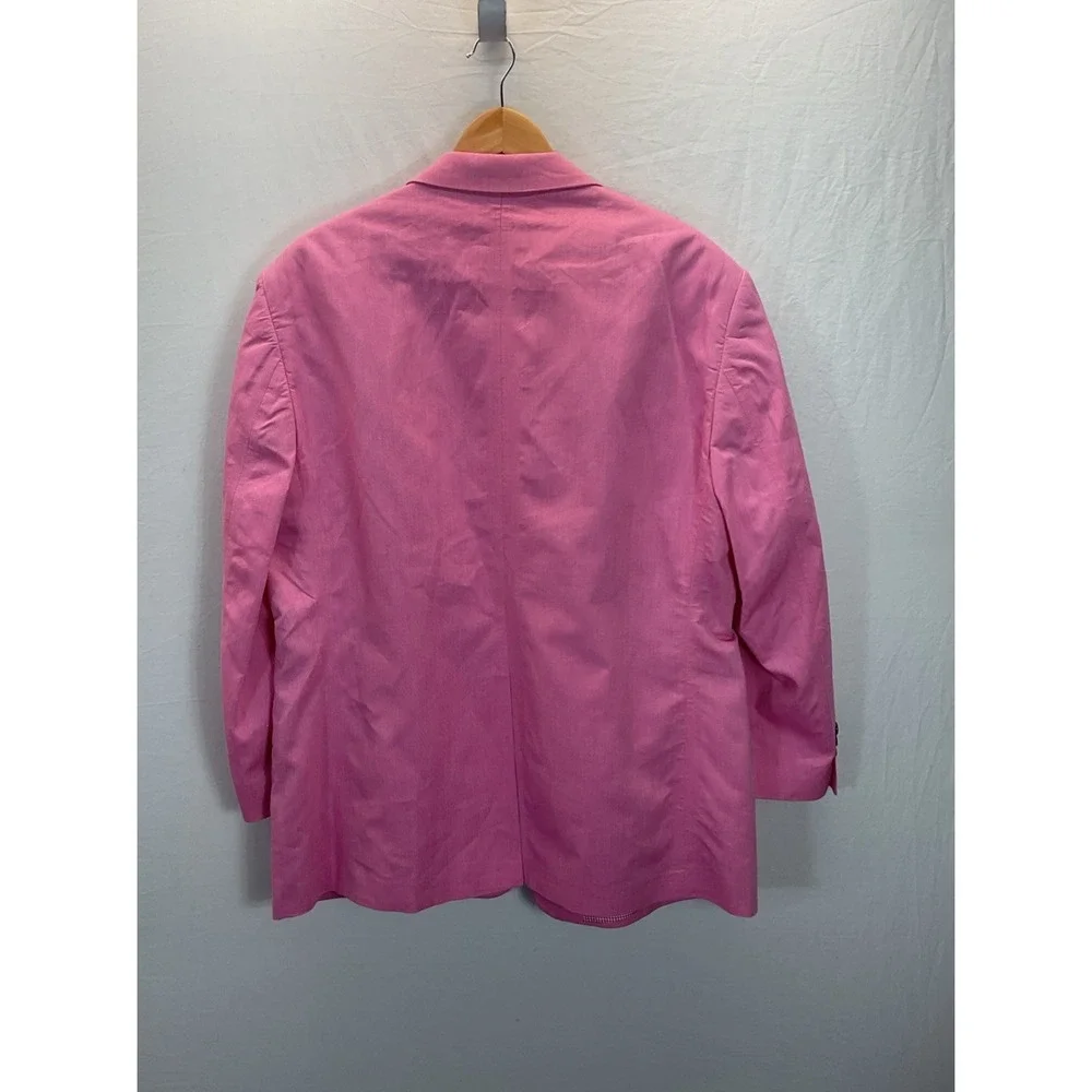 Saddlebred‎ Pink Sport Jacket Blazer Men's Size 44S 2 Button Blazer Preppy